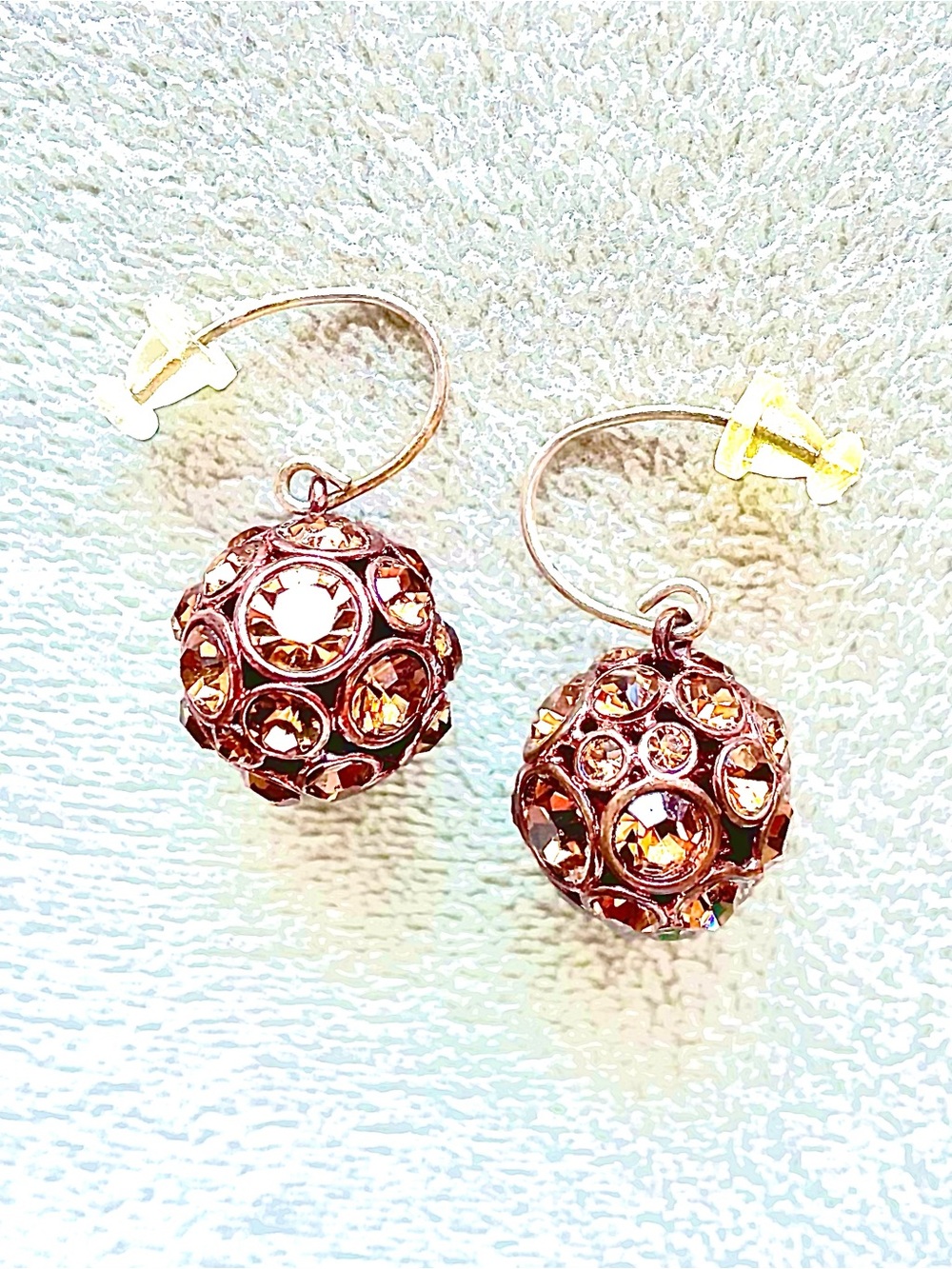 LOFT Bronze Filigree Hoop Drop Earrings